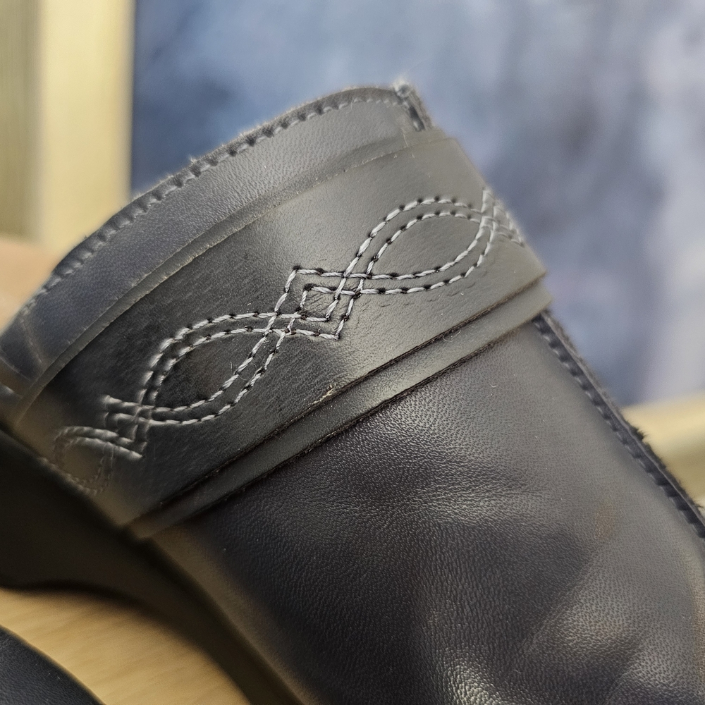 Easy Spirit Women's Leather Navy Slip-On Clogs 🥰 (7.5) - Picture 9 of 12
